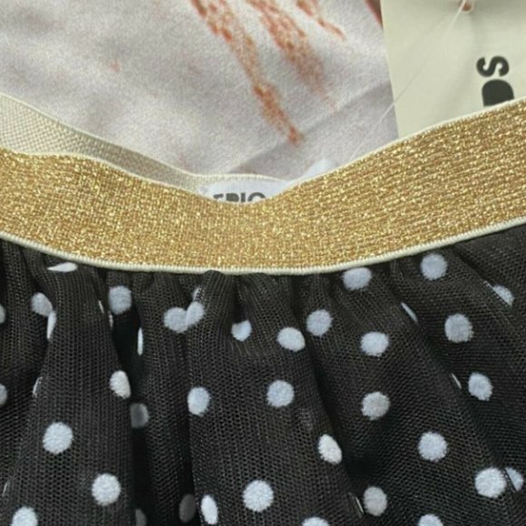 Epic Threads girls polka dot, pull on skirt-black/white-size 5-NWT - Picture 2 of 5